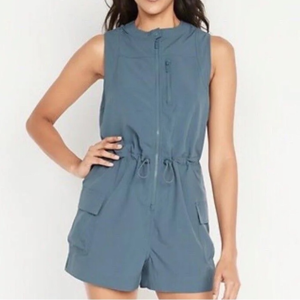 stretch tech romper EUC work once or twice lightweight and keeps cool